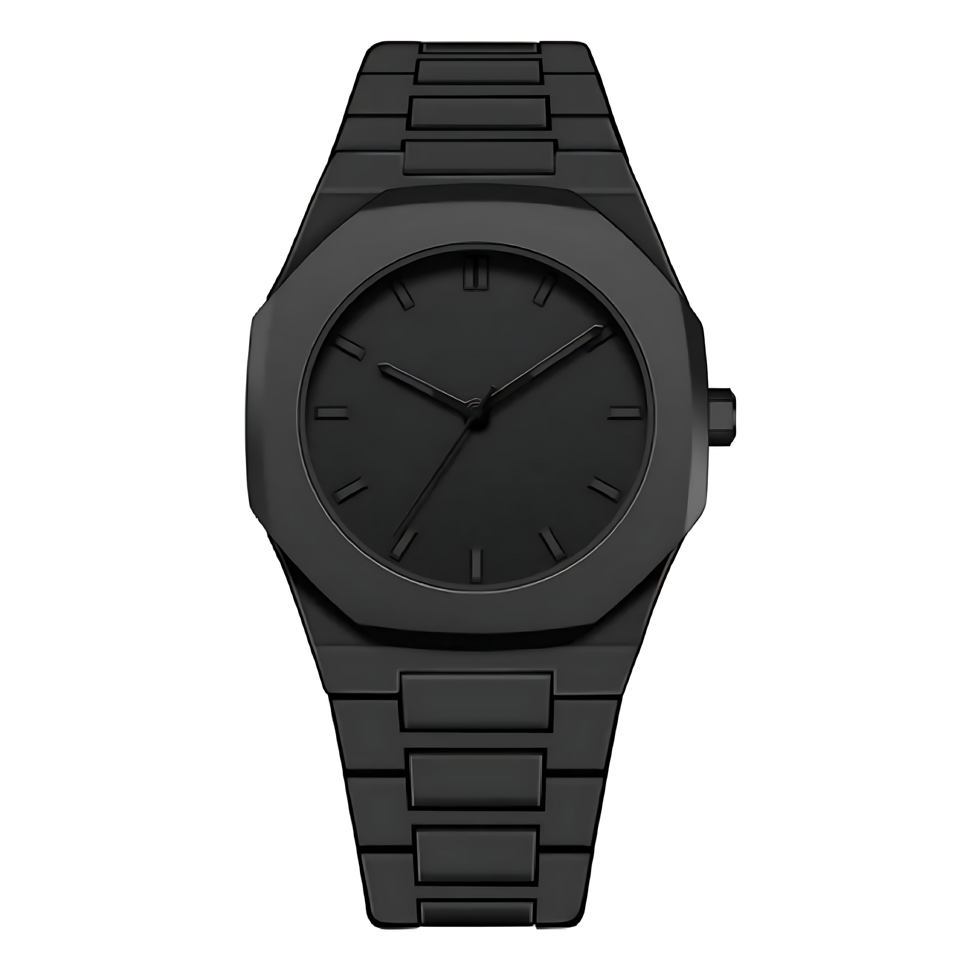 Valux Monoluxe Black – matte black men’s polycarbonate watch with minimal design and water resistance