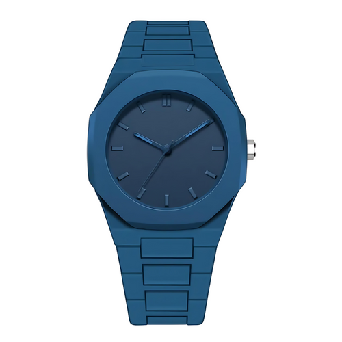 Valux Monoluxe Blue – blue men’s watch with polycarbonate body, butterfly clasp, and 40mm dial
